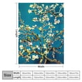 thumbnail image 4 of ARISTURING  Blanket Throw Cherry Blossoming Almond Tree Floral Bedding Room Decor Flannel Blankets for Bed Sofa, 4 of 6