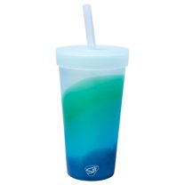 Silipint: Silicone 22oz Straw Tumbler: Mountain Air - Reusable, Unbreakable, Flexible, Hot/Cold, Airtight Lid, Travel