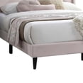 thumbnail image 4 of Niasa Full Size Bed-Chevron Tufted Pink Velvet Upholstered Foam, 4 of 7