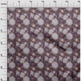 thumbnail image 2 of oneOone Viscose Jersey Chocolate Brown Fabric Leaves & Flower Craft Projects Decor Fabric Printed By The Yard 60 Inch Wide, 2 of 5