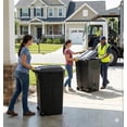 thumbnail image 5 of 32 Gallon Heavy Duty Plastic Garbage Can Wheeled, with Attached Snap Lock Lid and Duty Handles Heavy-Duty Construction, Perfect Backyard, Deck, or Garage Trash Can, Indoor/Outdoor Use 1Pcs-Black, 5 of 8