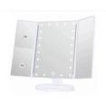 thumbnail image 1 of Espejo de tocador iluminado, aumento de 1x/2x/3x, espejo de tocador plegable, hembra, función de carga USB, soporte ajustable de 180 grados para espejo de tocador de encimera de cocina (blan, 1 of 5