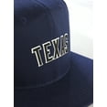 thumbnail image 3 of Original Snapback Custom American Cities State Letters Ajustable Flat Visor Cap (Texas Navy, White Black), 3 of 4