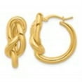 thumbnail image 2 of Diamond2Deal 18k Yellow Gold Polished Infinity Knot Hoop Earrings for Women, 2 of 3