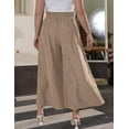 thumbnail image 3 of FOLUNSI Women's Plus Size Wide Leg Pants Casual Loose High Waist Culottes Trousers m-4x, 3 of 8