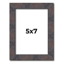 5x7 Frame Brown Rustic Lacquered Walnut Solid Wood Picture Frame Width | 0.875 Inch Moulding Width