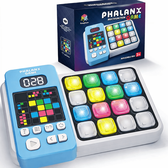 PHALANH Multifunction Logic Puzzle Game for Kids, Light-Up Memory Matching Toy with 4 Game Modes, Color Matrix Challenge, LED Button Pad, Portable Brain Teaser for Boys & Girls Ages 6 ﻿ ﻿ ﻿ ﻿ ﻿