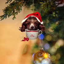 KCEHTA Dog Christmas Ornaments, Dog Ornaments for Christmas Tree, Cute Dog Themed Christmas Birthday Party Home Decorations for Family and Friends