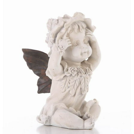 Hi-Line Gift Ltd. Baby Fairy W/Her Hands On Her Face