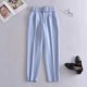 thumbnail image 1 of Cinturón adelgazante ajustado de estilo europeo y americano para mujer, pantalones casuales de cintura alta, pantalones hasta el tobillo amarillos A8GS317, 1 of 5