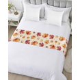 thumbnail image 5 of Xipuska Thanksgiving Maple Leaves Bed Runners for Queen Size Bed, Decorative Bed Throws for Foot of Bed, Autumn Botanical Leaves Fall Bed Runner Sofa Throw Bedding Scarf Slipcover for Bedroom, 5 of 6