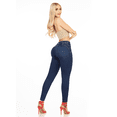 thumbnail image 4 of Jeans efecto Push Up stretch skinny azul oscuro 11, 4 of 6