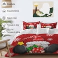 thumbnail image 3 of Christmas Gnome Bedding Duvet Cover Set Queen Size 4 Pieces Snowflake Xmas Balls Red Background Bedding Set with Zipper Closure, 1 Comforter Cover 90x92 Inches 1 Flat Sheet & 2 Pillow Cases, 3 of 7