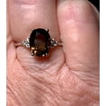thumbnail image 2 of Elegant Oval Smoky Quartz Statement Ring Classic Oval Cut Gemstone Engagement or Promise Ring Special Occasions Handmade Jewelry Gift for Her Black Vermeil 7, 2 of 3