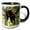Black/White, variant on 3drose, Usa, Minnesota, Sandstone, Black Bear Cub Stuck in a Tree, 11oz Mug