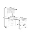 thumbnail image 2 of Harper & Bright Designs Compact Buffet with Hutch and Foldable Dining Table, Cupboard with Storage Shelf and Side Hooks for Small Places Apartment, Natural, 2 of 17