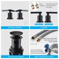 thumbnail image 3 of Tcbosik Matte Black 2-Handles Modern Vanity Faucet with Pop Up Drain Assembly and Lead-Free Supply Hose, ,8-Inch 3 Hole Waterfall Bathroom Sink Faucet for Washroom and Kitchen, 3 of 6