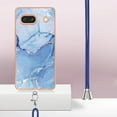 thumbnail image 3 of TECH CIRCLE For Google Pixel 8 Pro Case,Stylish Marble Pattern Soft Slim Thin TPU Girls Boys Women Men Case Shockproof Protective Phone Case with Strap for Google Pixel 8 Pro 6.7" 2023,Blue, 3 of 7