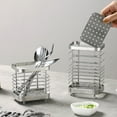 thumbnail image 5 of Gnwei Utensil Holder, Stainless Steel Utensil Drying Rack with Drain Tray, Kitchen Counter Drainer Basket Silverware Cutlery Flatware Holder Forks, Knives, Spoons, Chopsticks Organizer, 5 of 9