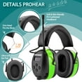 thumbnail image 7 of PROHEAR 033 2.0 Bluetooth Hearing Headphones With AM FM Radio Muffs Green, 7 of 7