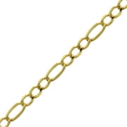 Brilliance Fine Jewelry 10K Yellow Gold Figaro Chain Necklace, 24"