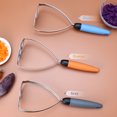 thumbnail image 3 of Toystoory Triturador de patatas de acero inoxidable con mango antideslizante, triturador, triturador, utensilios de cocina, utensilios de cocina, Cocina y Comedor Azul Toystoory HA059401-02, 3 of 6