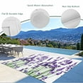 thumbnail image 4 of Fsddascl Botanical Lavender Outdoor Rug for Patio/Deck/Porch, Non-Slip Large Area Rug 5 x 8 Ft, Spring Budding Flowers Florals Indoor Outdoor Rugs Washable Area Rugs, Reversible Camping Rug Carpet, 4 of 5
