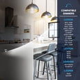 thumbnail image 5 of LUXRITE 2 In. LED Recessed Light, Round White & Chrome Interchangeable Trim, 5CCT 1000LM 15W High Output Dimmable 6 Pack, 5 of 7
