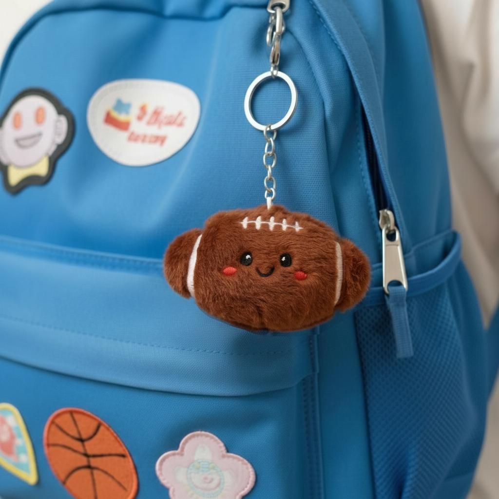 Pen+Gear Plush Football Bag Charm for Sports Fans
