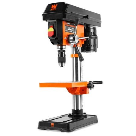 WEN 3.2-Amp 10-Inch 5-Speed Cast Iron Benchtop Drill Press with Laser and Keyless Chuck