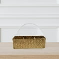 thumbnail image 2 of ELAYARD Light Brown Woven Sundries Basket Strong Handwoven Storage Box for Home Use, 2 of 8