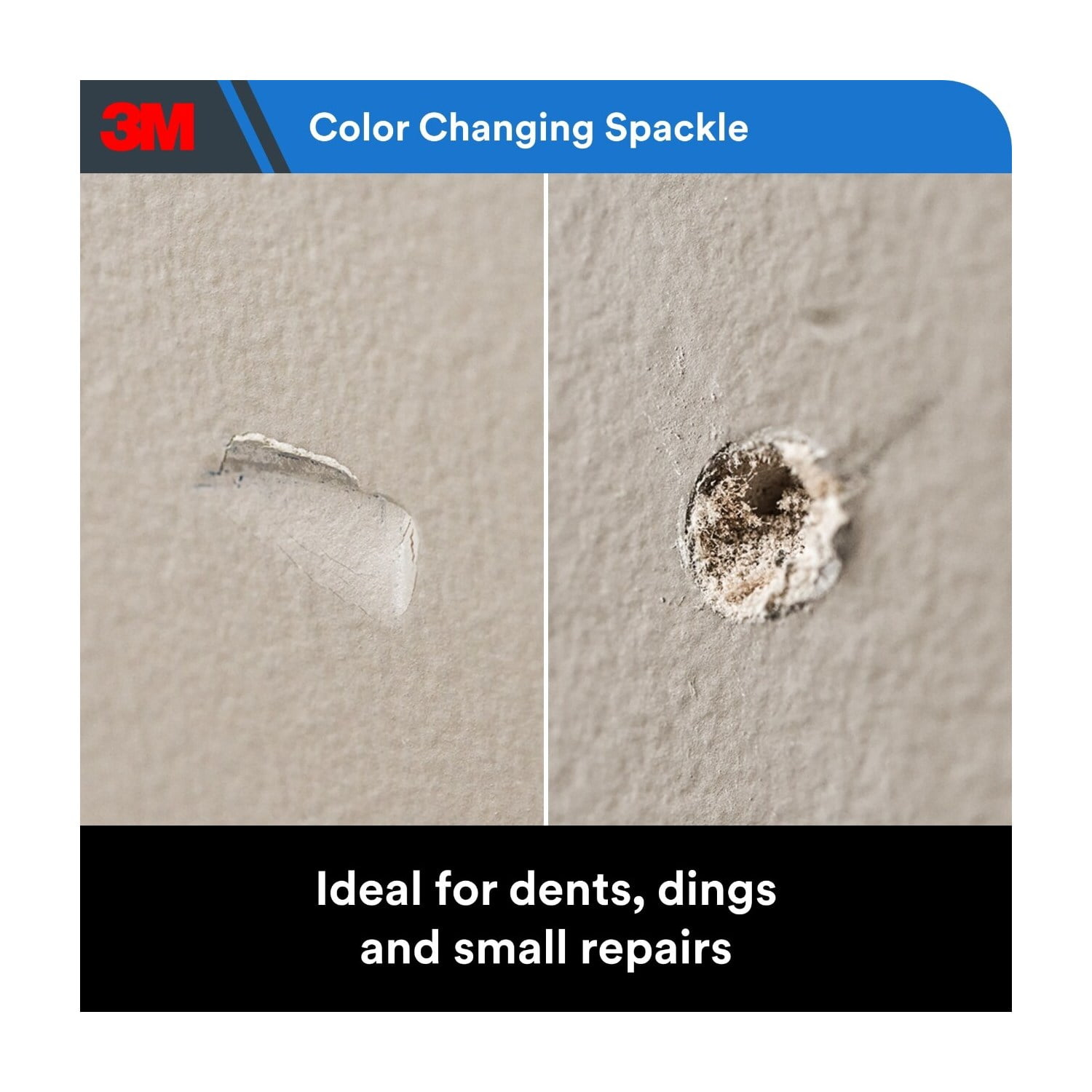 3M High Strength Hole Repair, 8 oz., Wall Repair, Color Changing Spackle, 1 Count