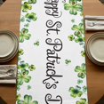 thumbnail image 5 of Table Runners 70 Inches Long Dress Scarves, St. Patrick's Day Farmhouse Coffee/Dining/Kitchen Table Decor, Holiday Table Runner, Green Gnomes Lucky Shamrocks Flags 13x70 Inch, 5 of 9