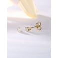 thumbnail image 2 of 14k Yellow Gold 3/8Ct TDW Round-Cut Diamond Solitaire Stud Earrings, 2 of 6