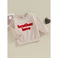 thumbnail image 3 of Suealasg Toddler Girl Valentine’s Day Sweatshirts 6M 12M 18T 24T 3T 4T Baby Valentine’s Day Clothes Fuzzy Letter Embroidery Long Sleeve Round Neck Pullover Tops for Kids Girls, 3 of 9