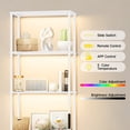 thumbnail image 4 of OUTONLIFE RGBW Display Shelf, 8 Colorful Modes, APP & Slide & Remote Control, Adjustable Brightness & Color Temperature,  Stable Floor Lamps with Shelves for Living Room, Bedroom, Gaming (White), 4 of 9