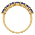 thumbnail image 5 of 1.19 ctw Wedding Band for Women - 18K Yellow Gold Simulated Tanzanite Stackable Eternity Ring, 5 of 6