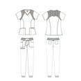 thumbnail image 2 of Beverly Hills Uniforms Women's Stretch Scrub Set with Jogger pants with 7 Pockets Azalea Medium, 2 of 3