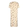 thumbnail image 3 of Offres du Jour Liquidation Iumwxz Pyjamas Doux Tendance Ensembles Assortis Pyjamas pour Femmes Imprimé Cœur Col Rond Manches Courtes Taille Élastique Pantalons Raccourcis Ensembles pour Femmes Vêtements d'Extérieur, 3 of 4