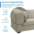 thumbnail image 2 of COSYJOY Living Room, Bedroom, 88.58"THREE Seater Sofa，Soft and Comfortable, Easy to Install, Detachable Sofa Mat and Cover(Beige), 2 of 8