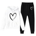thumbnail image 6 of Teen Kids Toddler Sweatsuit,2PC Long Sleeve White Sweatshirt and Sweatpants Warm Fall Winter Clothes Clothes for 11-12 Years Old Girls Cute&nbsp;Boys Girls&nbsp;Clothing, 6 of 7