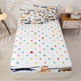 thumbnail image 4 of jejeloiu Cartoon Cat Animal Zipper Twin Comforter Sets with Fitted Sheet and 2 Pillowcases Kids,Cute Kitten Pattern Zipper Bedding Set,Reversible,4 Pieces, 4 of 7