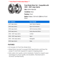 thumbnail image 2 of Front Brake Rotor Set - Compatible with 2002 - 2007 Jeep Liberty 2003 2004 2005 2006, 2 of 2