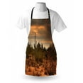 thumbnail image 3 of Saguaro Apron Dramatic Shady Desert View with a Storm Cloud Approaching Western Arizona Photo, Unisex Kitchen Bib Apron with Adjustable Neck for Cooking Baking Gardening, Orange Green, by Ambesonne, 3 of 3