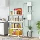 thumbnail image 5 of Estantería de Piso Grande, Carrito de Almacenamiento Móvil, Estantes de Niveles Ajustables, Organizador de Cocina y Baño, Estante para Almacenar Refrigerios, 5 of 7