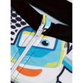thumbnail image 3 of Boy's Sporty Competitive Swimsuit, Cartoon Print, Quick Dry, Zippered, Short Sleeve Swimwear, 3 of 5