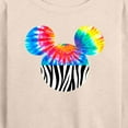 thumbnail image 3 of Mickey & Friends - Tie Dye Zebra Fill Mickey - Women's Lightweight French Terry Long Sleeve Shirt, 3 of 5