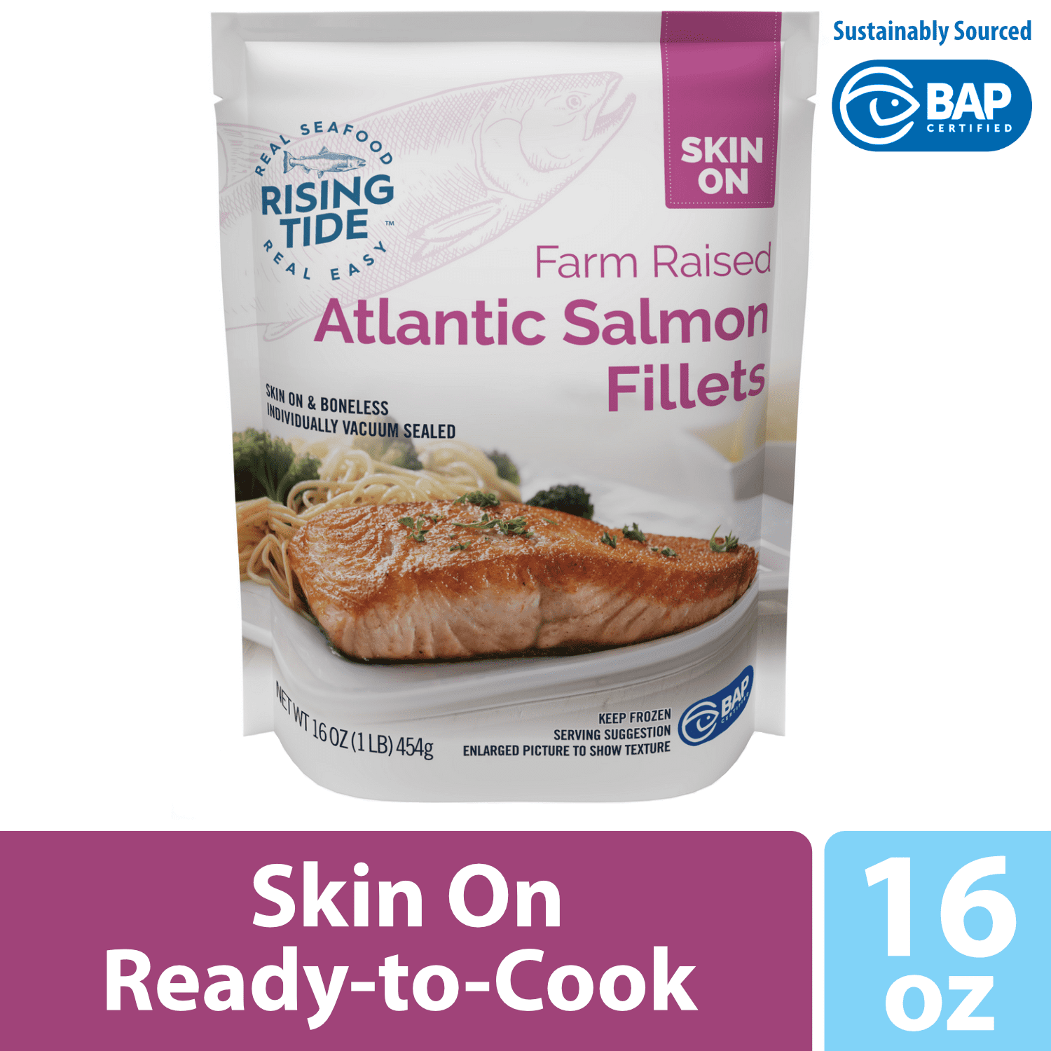 Rising Tide Frozen Atlantic Salmon, 1 lb