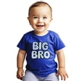 thumbnail image 4 of Trendy Checkered Big Bro Shirt for Boys New Big Brother Sibling T-Shirt Vintage Royal Shirt 18 Months, 4 of 5