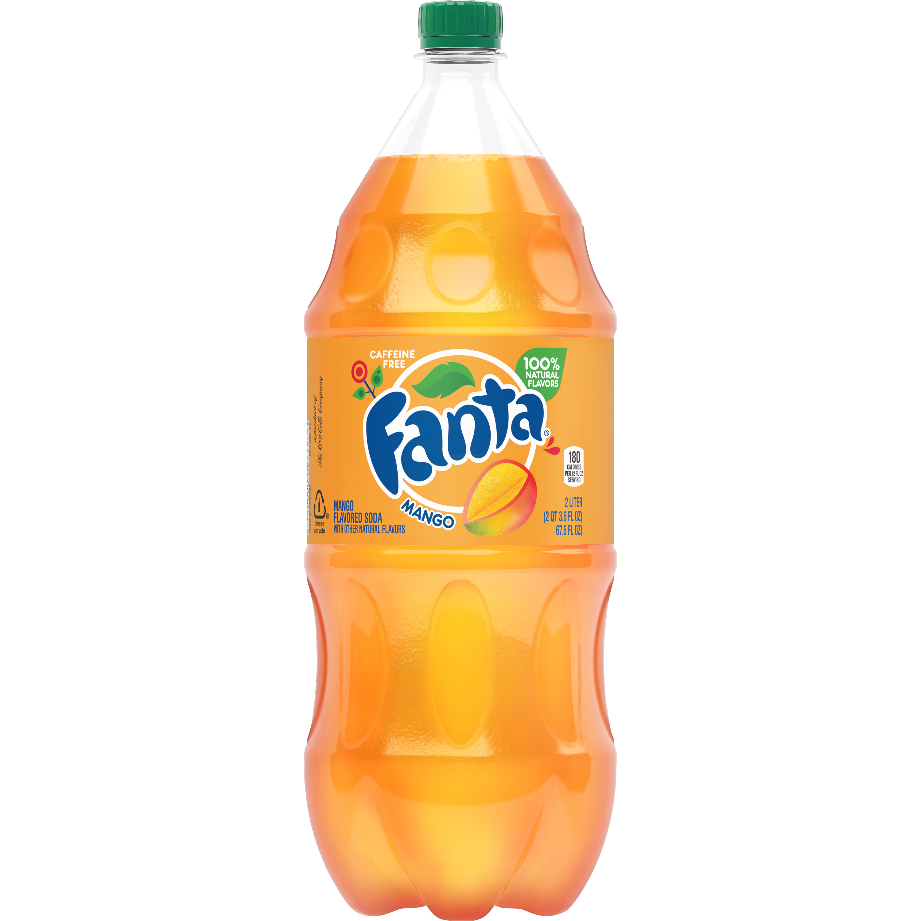 Fanta CaffeineFree Mango Soda, 2 L